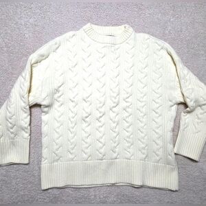 NWOT Amazon Cream Cable Knit Sweater